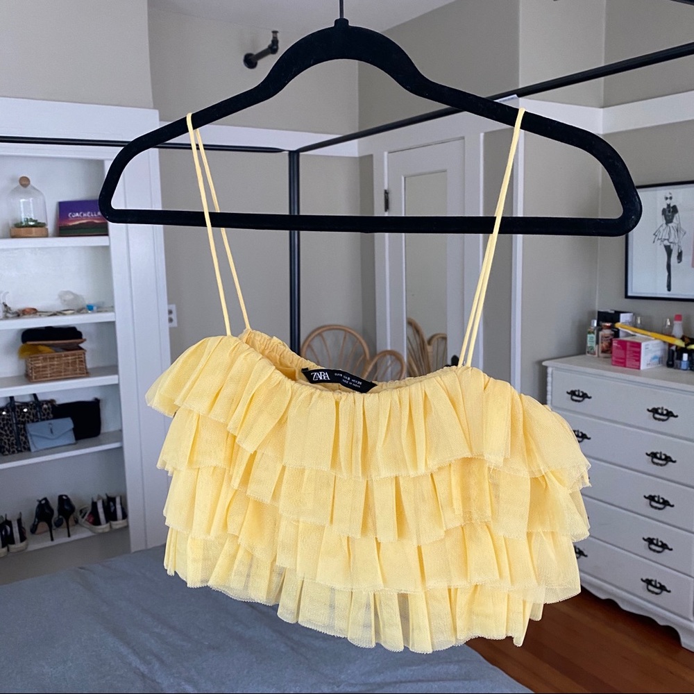 Zara yellow top